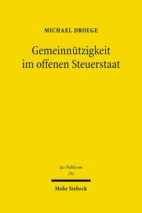 Vorderes Coverbild Gemeinnützigkeit im offenen Steuerstaat