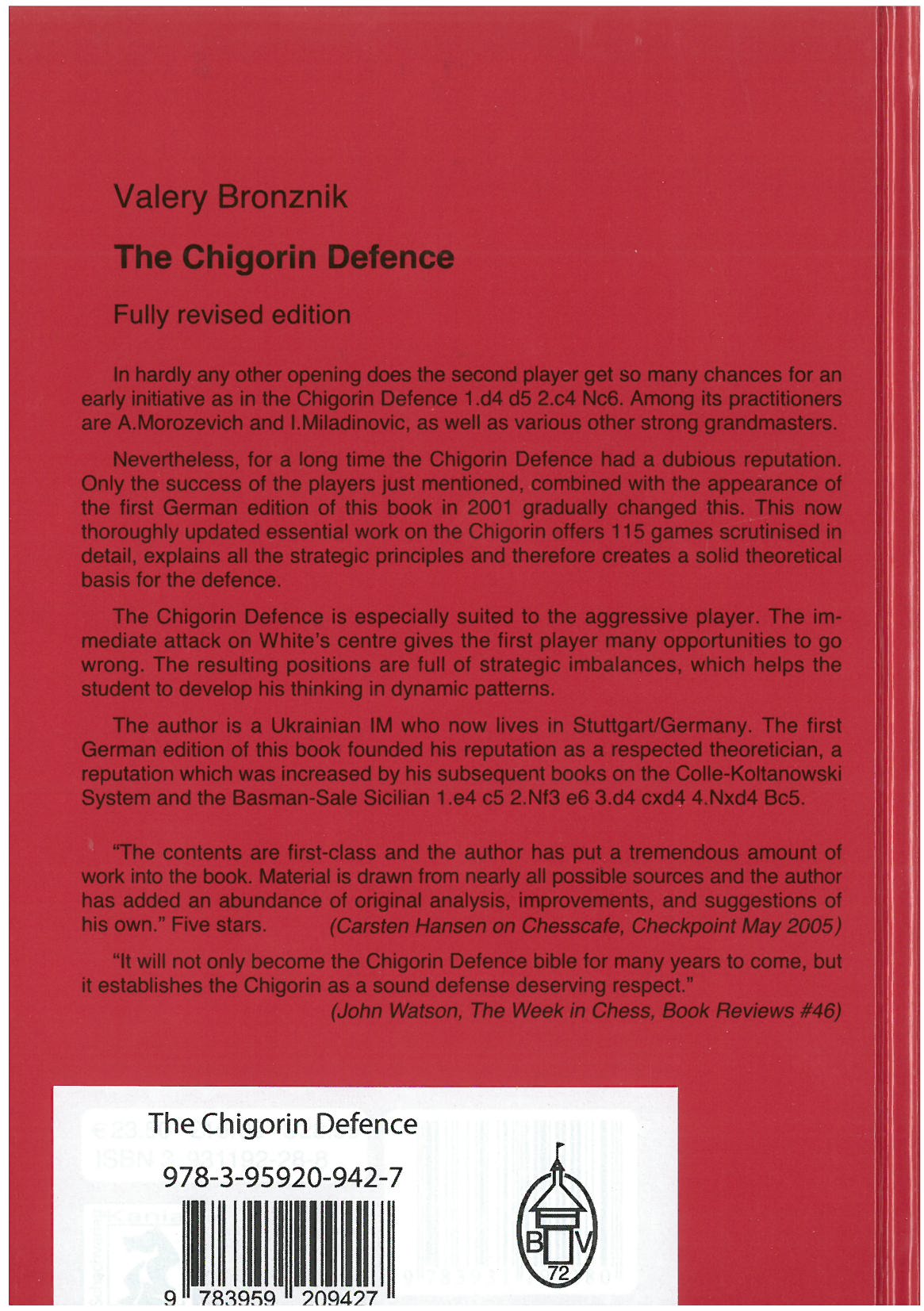Rückseitencover The Chigorin Defence