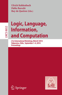 Vorderes Coverbild Logic, Language, Information, and Computation