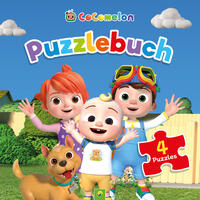 Vorderes Coverbild CoComelon Puzzlebuch. Mit 4 Puzzles zu je 12 Teilen