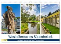 Vorderes Coverbild Westböhmisches Bäderdreieck - Karlsbad, Marienbad und Franzensbad (Wandkalender 2025 DIN A3 quer), CALVENDO Monatskalender