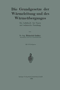 Vorderes Coverbild Die Grundgesetze der Wärmeleitung und des Wärmeüberganges