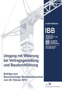 Vorderes Coverbild Umgang mit Witterung bei Vertragsgestaltung und Baudurchführung