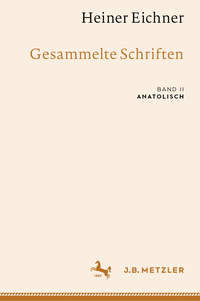 Vorderes Coverbild Heiner Eichner: Gesammelte Schriften