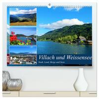 Vorderes Coverbild Villach und Weissensee - Stadt, Land, Berge und Seen (hochwertiger Premium Wandkalender 2025 DIN A2 quer), Kunstdruck in Hochglanz