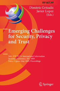 Vorderes Coverbild Emerging Challenges for Security, Privacy and Trust