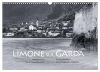 Vorderes Coverbild Limone sul Garda schwarzweiß (Wandkalender 2025 DIN A3 quer), CALVENDO Monatskalender