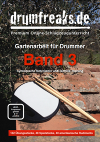 Vorderes Coverbild Gartenarbeit für Drummer - Band 3
