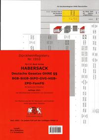 Vorderes Coverbild DürckheimRegister® HABERSACK OHNE §§