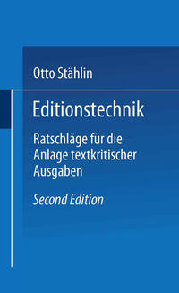 Vorderes Coverbild Editionstechnik