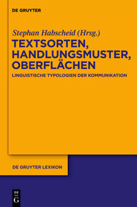 Vorderes Coverbild Textsorten, Handlungsmuster, Oberflächen