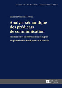 Vorderes Coverbild Analyse sémantique des prédicats de communication