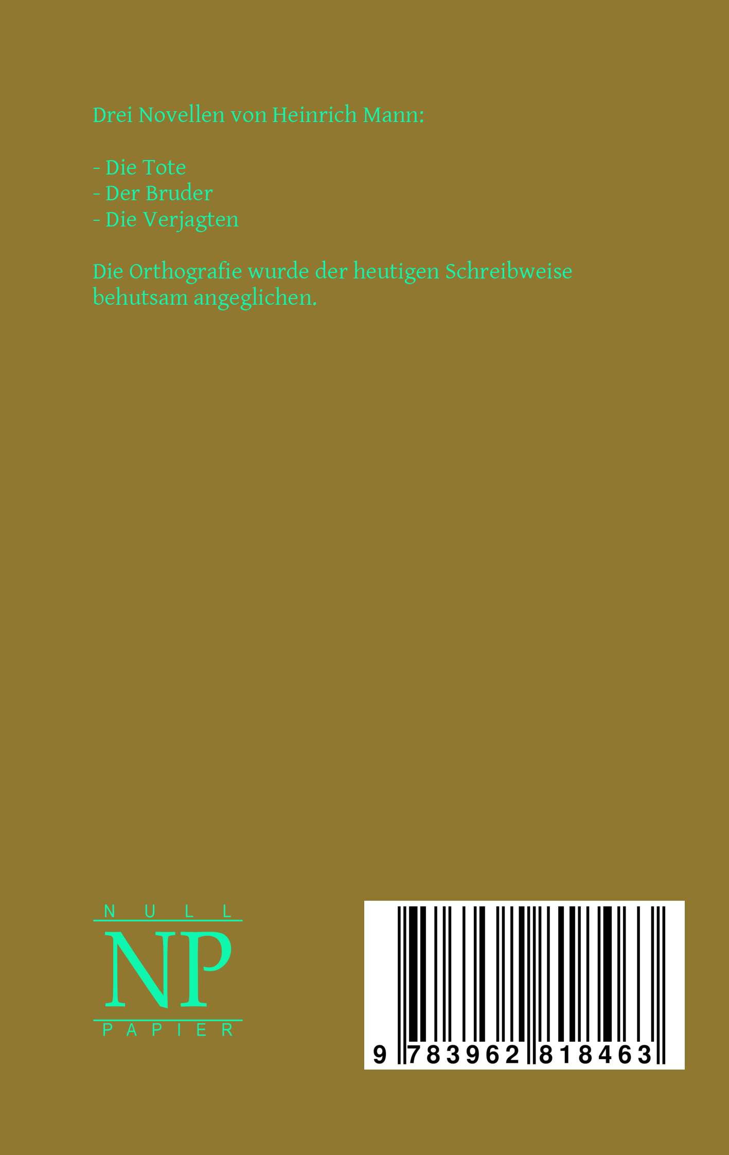 Rückseitencover Die Tote