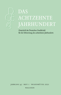 Vorderes Coverbild Das achtzehnte Jahrhundert 45/1
