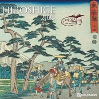 Vorderes Coverbild N NEUMANNVERLAGE - Hiroshige 2025 Broschürenkalender, 30x30cm, Wandkalender mit künstlerischen Abbildungen, Mondphasen, viel Platz für Notizen und internationale Feiertage/Kalendarium
