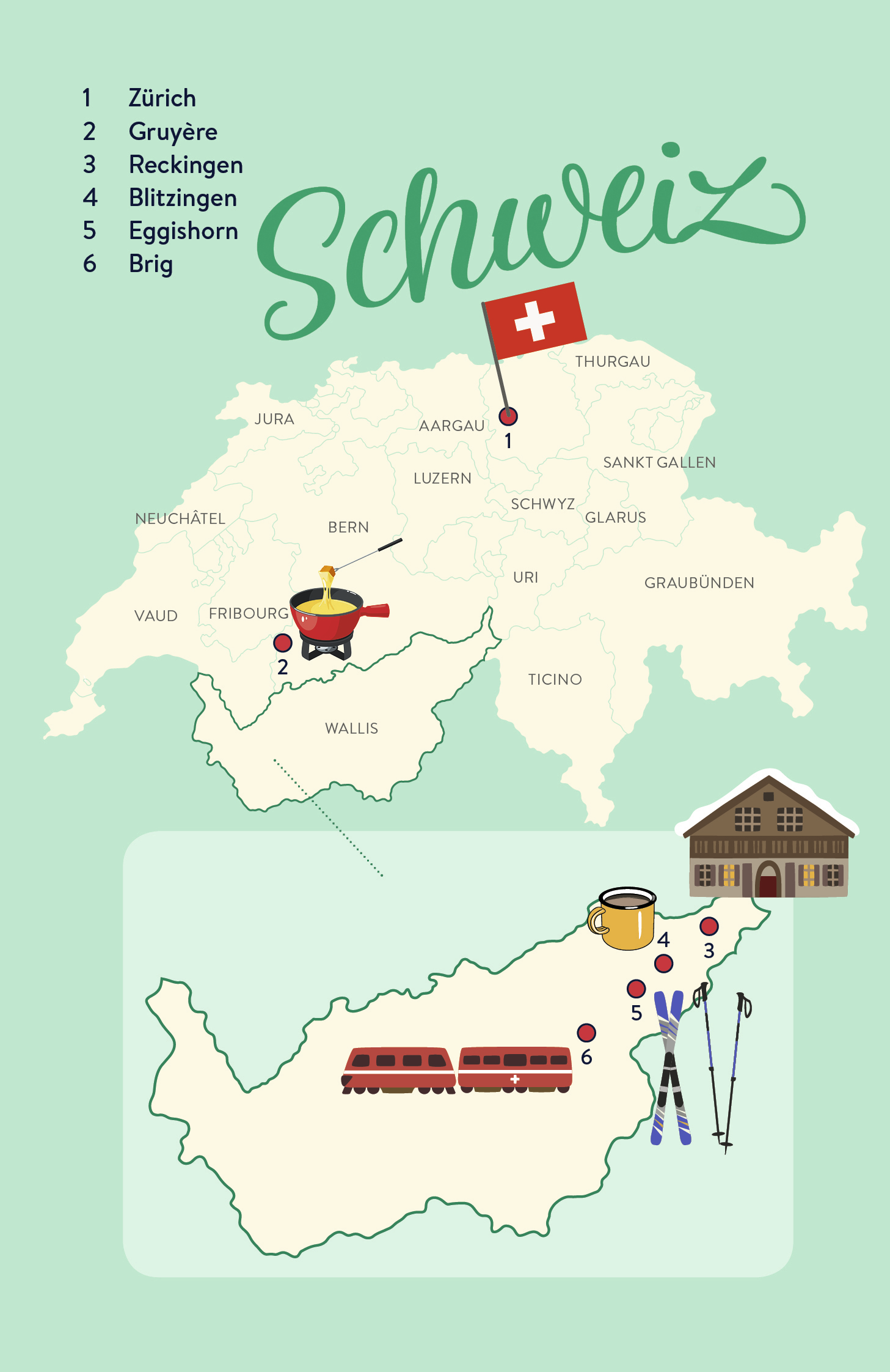 Beispielinhalt (Bild) Das kleine Chalet in der Schweiz