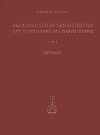Vorderes Coverbild Die romanischen Handschriften der Bayerischen Staatsbibliothek