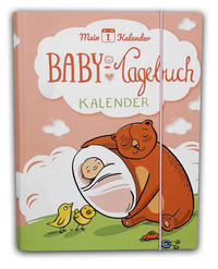 Vorderes Coverbild Baby Tagebuch für's erste Lebensjahr (rosa)