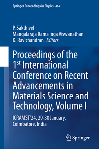 Vorderes Coverbild Proceedings of the 1st International Conference on Recent Advancements in Materials Science and Technology, Volume I