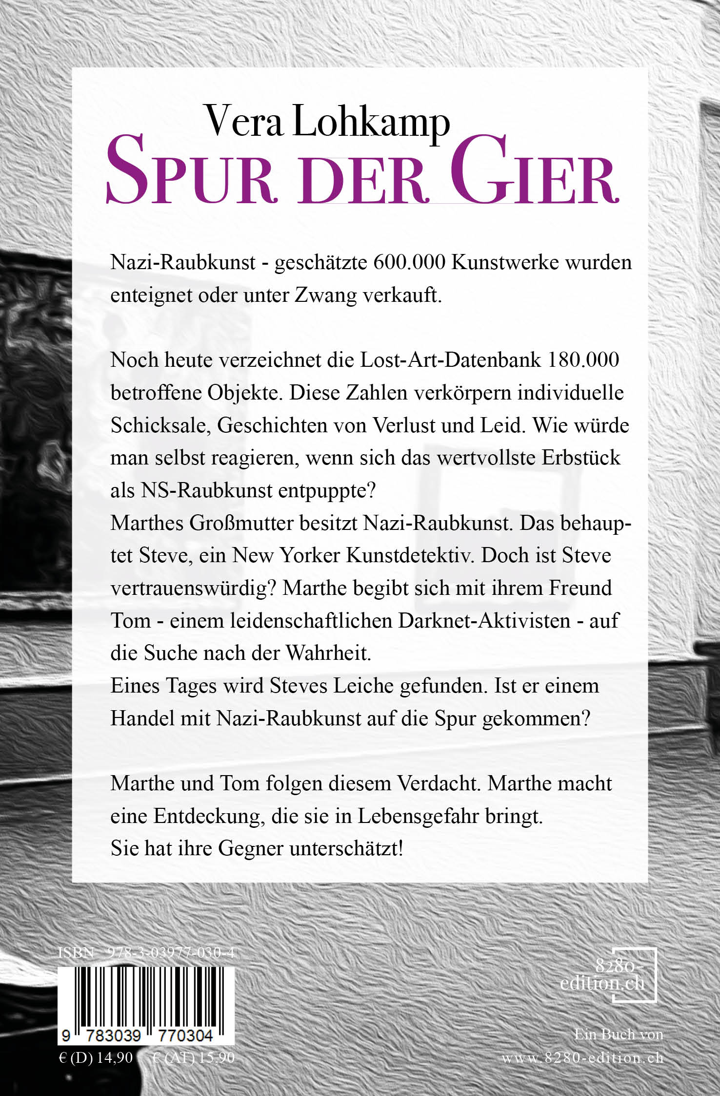 Rückseitencover Spur der Gier