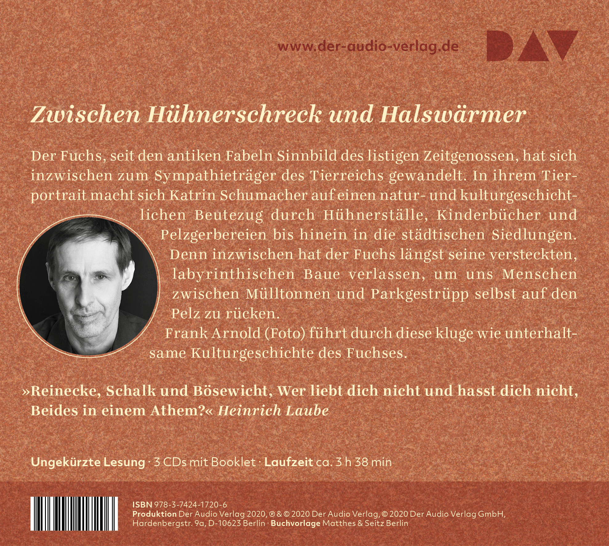 Rückseitencover Füchse. Ein Portrait