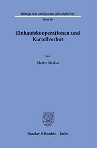 Vorderes Coverbild Einkaufskooperationen und Kartellverbot.