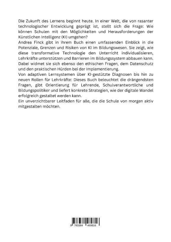 Rückseitencover Künstliche Intelligenz und die Schule von morgen