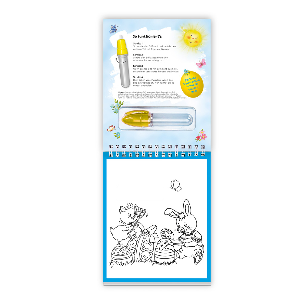 Beispielinhalt (Bild) Trötsch Wassermalspaß mit Zauberstift Ostern