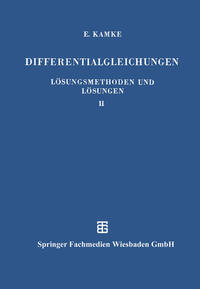Vorderes Coverbild Differentialgleichungen Lösungsmethoden und Lösungen