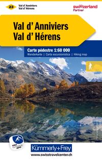 Vorderes Coverbild Kümmerly+Frey Wanderkarte 23 Val d'Anniviers, Val d'Hérens 1:60.000