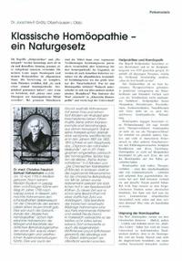 Vorderes Coverbild Klassische Homöopathie - Ein Naturgesetz