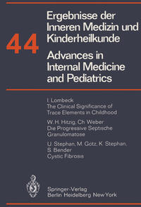 Vorderes Coverbild Ergebnisse der Inneren Medizin und Kinderheilkunde/Advances in Internal Medicine and Pediatrics