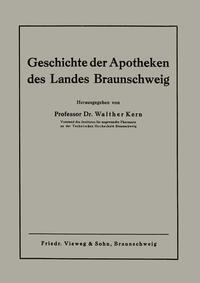 Vorderes Coverbild Geschichte der Apotheken des Landes Braunschweig
