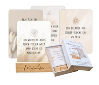 Vorderes Coverbild Mutzauber Affirmationskarten-Set "Freude & Positivität"