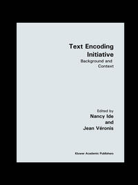 Vorderes Coverbild Text Encoding Initiative