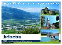 Vorderes Coverbild Liechtenstein - zwischen Rhein und Hochgebirge (Tischkalender 2026 DIN A5 quer), CALVENDO Monatskalender