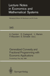 Vorderes Coverbild Generalized Convexity and Fractional Programming with Economic Applications
