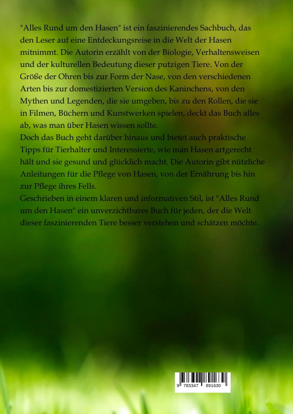 Rückseitencover Alles Rund um den Hasen