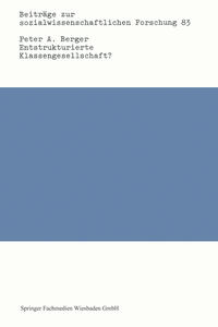 Vorderes Coverbild Entstrukturierte Klassengesellschaft?