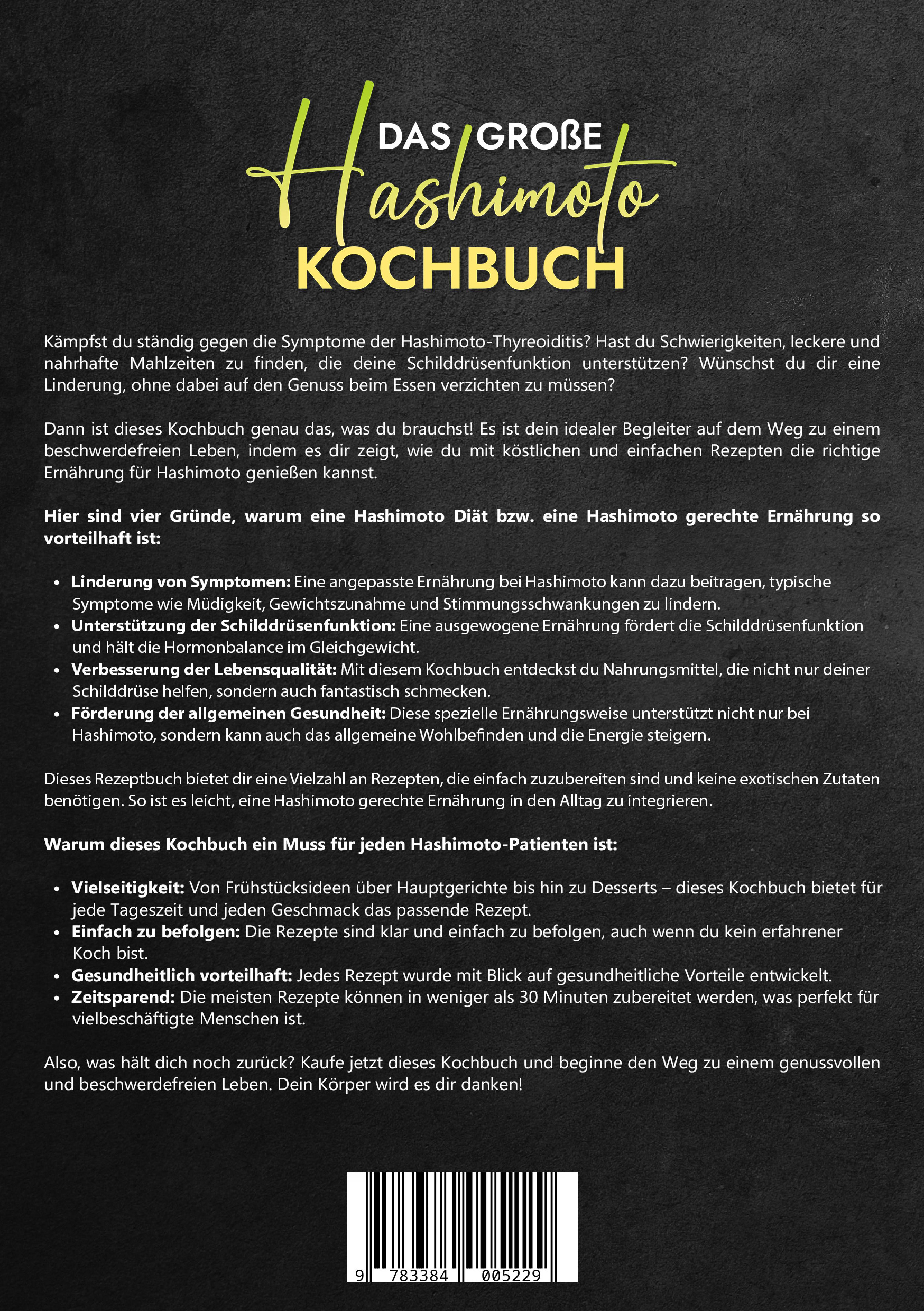 Rückseitencover Das große Hashimoto Kochbuch