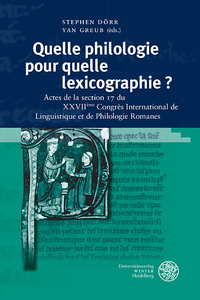 Vorderes Coverbild Quelle philologie pour quelle lexicographie ?