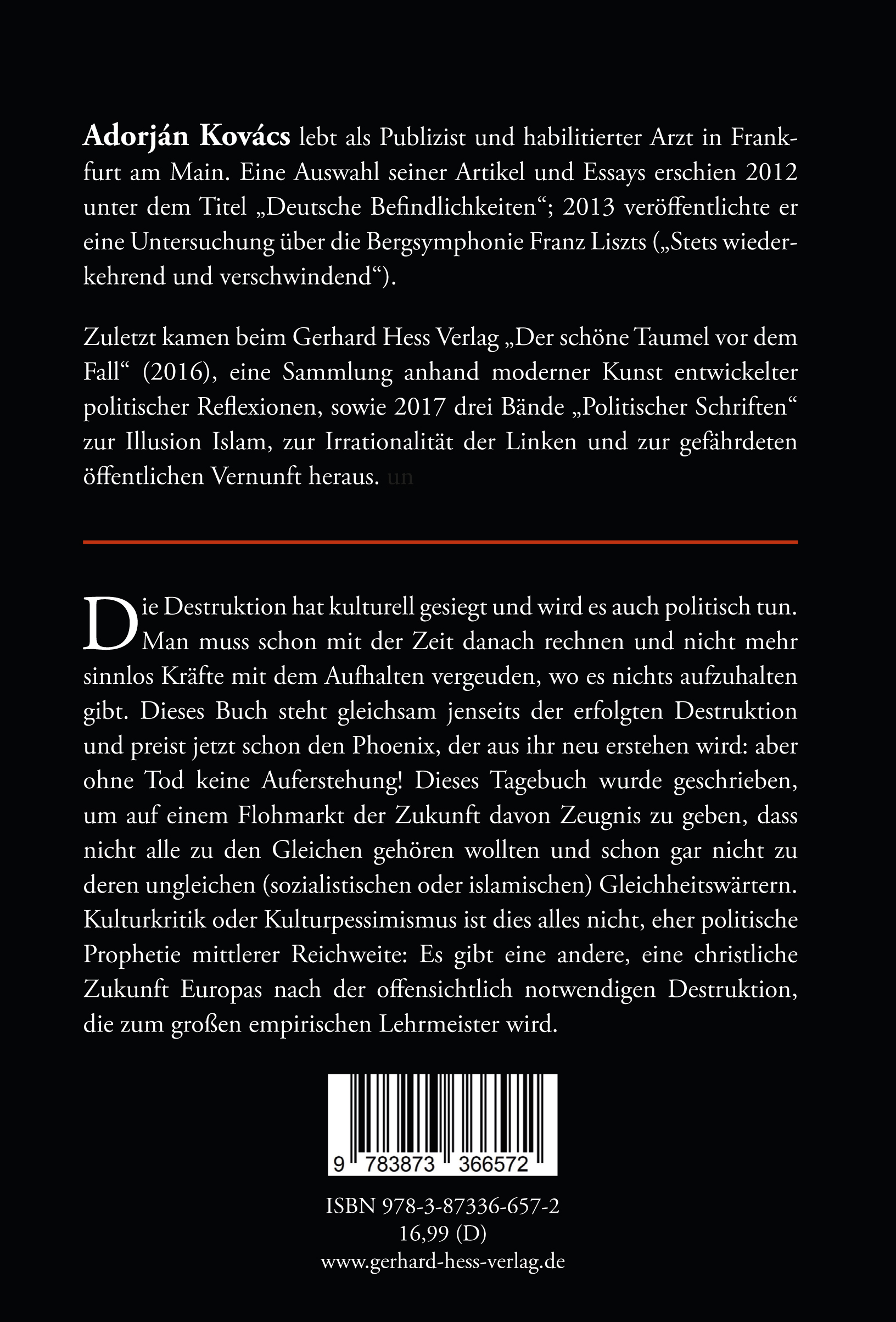 Rückseitencover Der Preis der Phönix