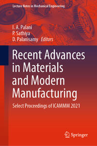 Vorderes Coverbild Recent Advances in Materials and Modern Manufacturing