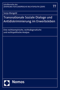 Vorderes Coverbild Transnationale Soziale Dialoge und Antidiskriminierung im Erwerbsleben