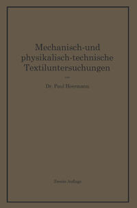 Vorderes Coverbild Mechanisch- und physikalisch-technische Textiluntersuchungen