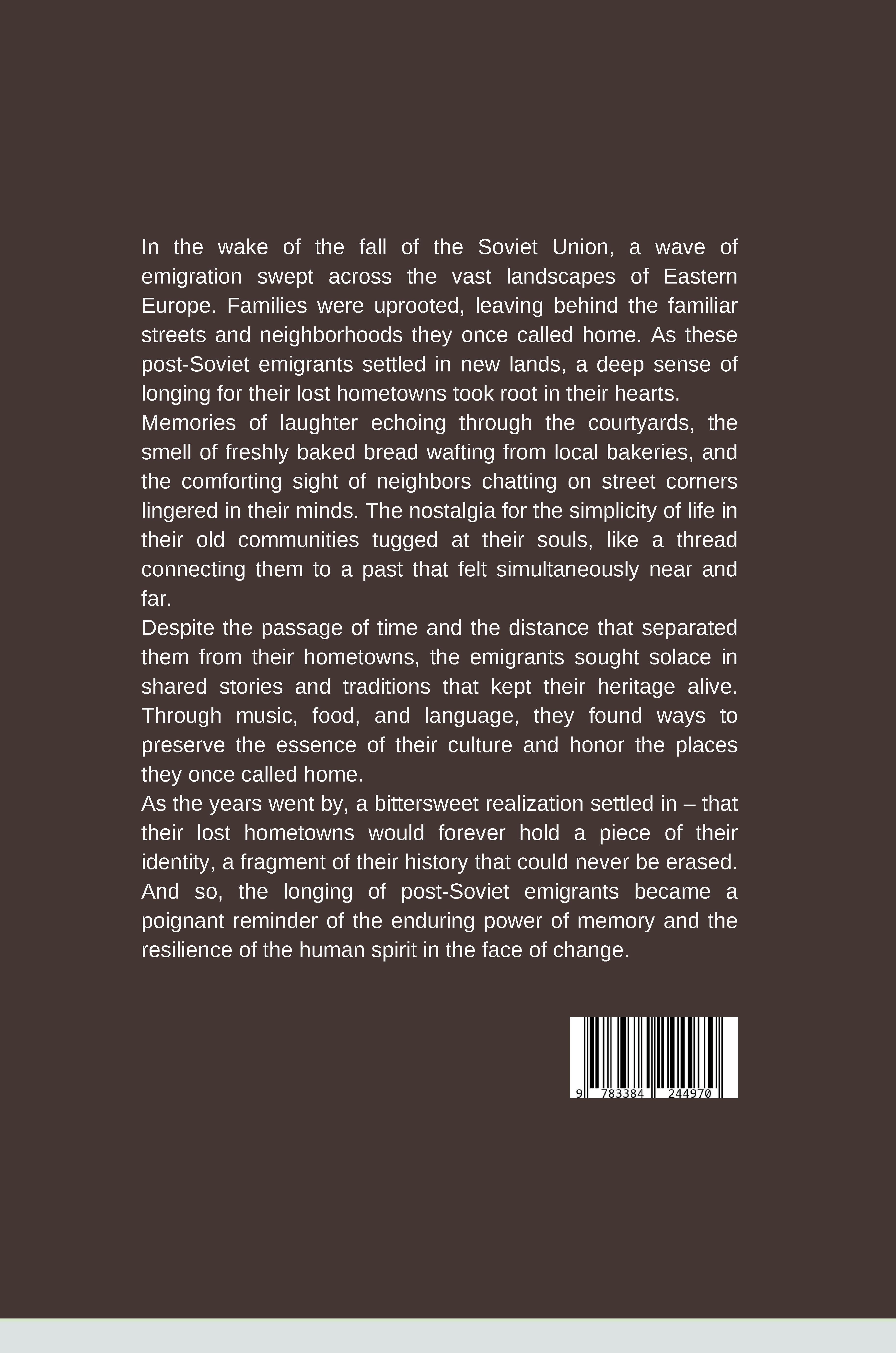 Rückseitencover Lost Hometowns: The Longing of Post-Soviet Emigrants