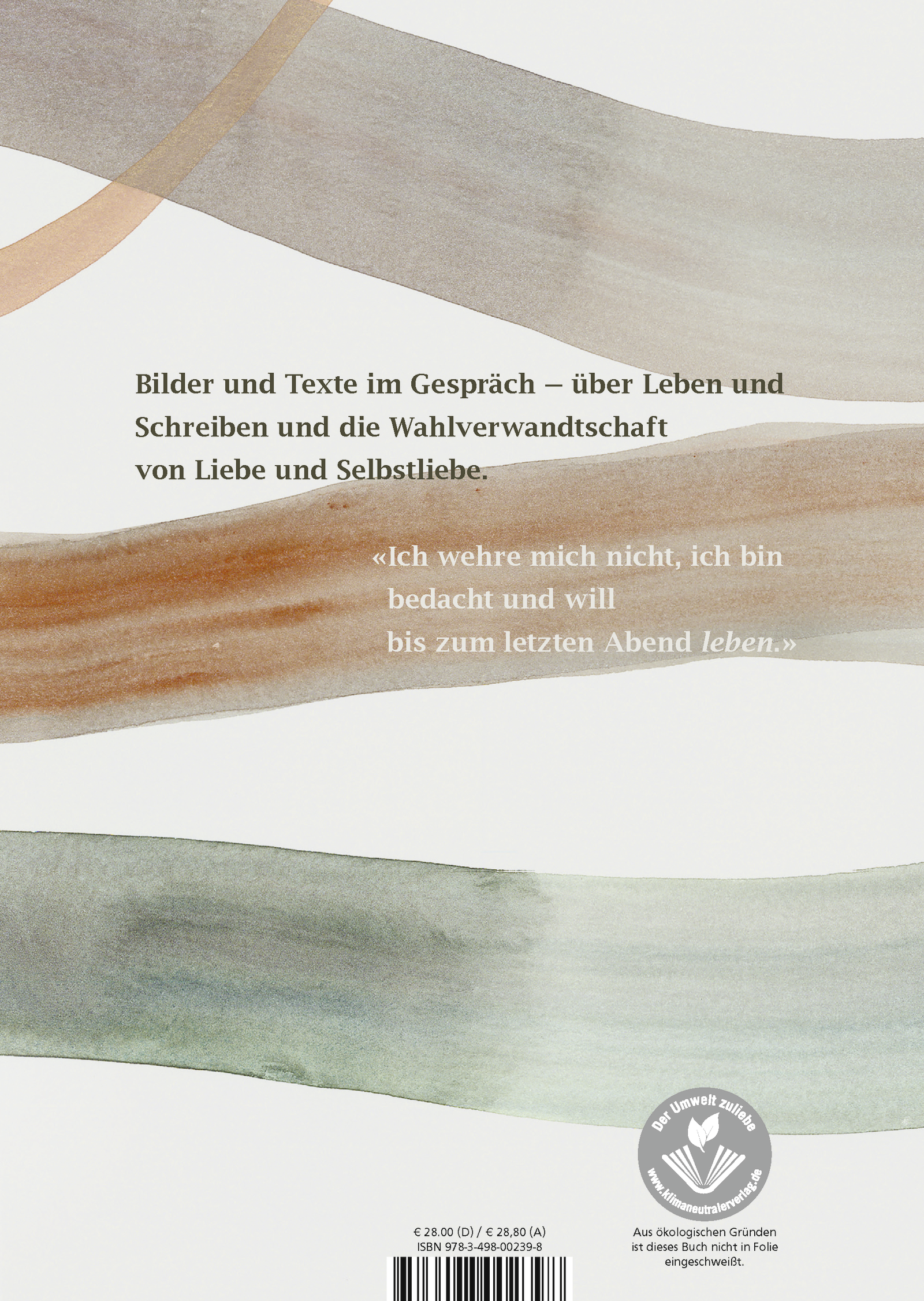 Rückseitencover Sprachlaub oder: Wahr ist, was schön ist