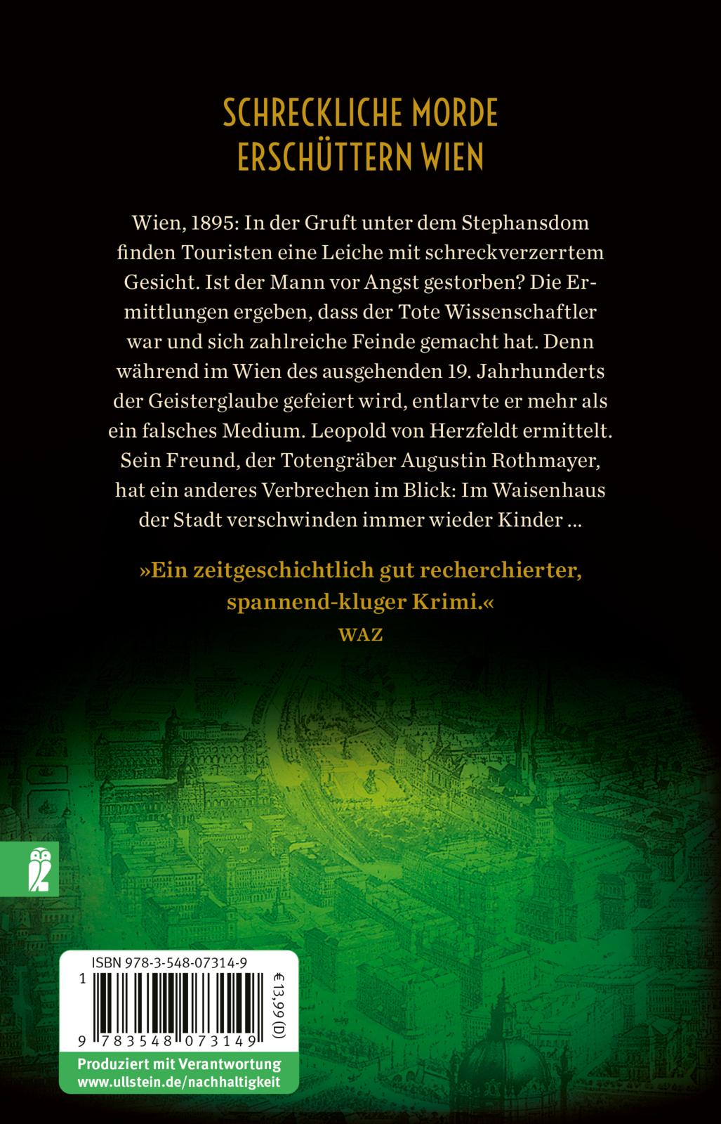 Rückseitencover Der Totengräber und der Mord in der Krypta (Die Totengräber-Serie 3)