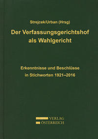 Vorderes Coverbild Der Verfassungsgerichtshof als Wahlgericht