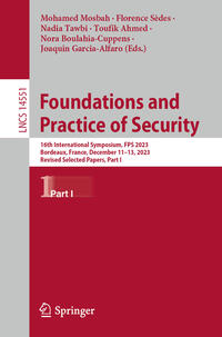 Vorderes Coverbild Foundations and Practice of Security